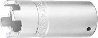 HAZET Druckmutter-Zapfenschlüssel 4558 ∙ 1/2 Zoll (12,5 mm) Vierkant hohl ∙ 28,4 mm