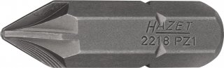 HAZET Bit 2218-PZ1 ∙ 5/16 Zoll (8 mm) Sechskant massiv ∙ Pozidriv Profil PZ ∙ SW PZ1