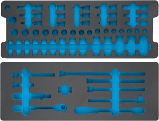 HAZET 2-Komponenten Weichschaumeinlage 163-401L ∙ L x B: 570 mm x 220 mm