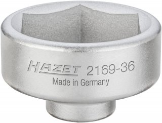 HAZET Ölfilterschlüssel 2169-36 ∙ 3/8 Zoll (10 mm) Vierkant hohl ∙ Außen Sechskant Profil ∙ SW 36 mm